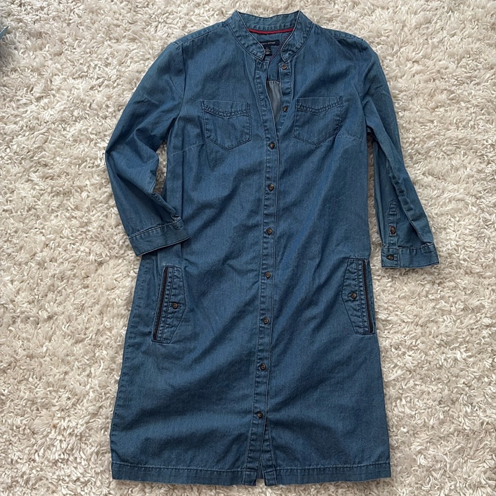 Tommy Hilfiger, long sleeve mini jean dress size 4